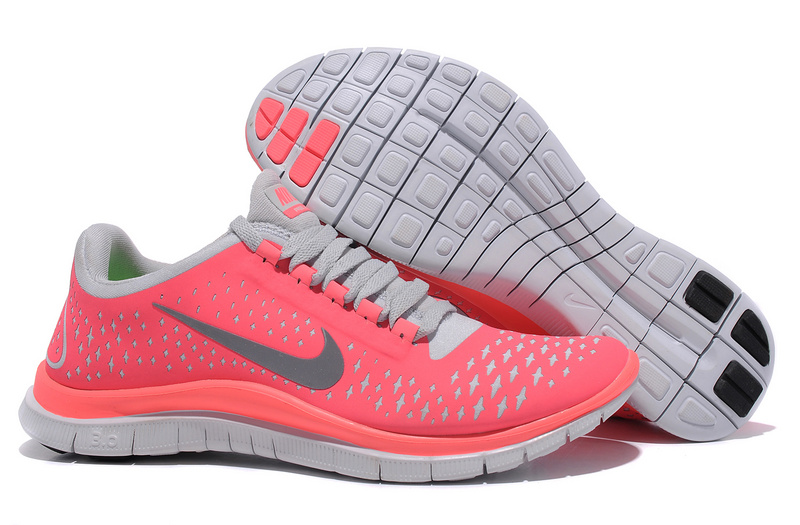 Hot Nike Free3.0 Women Shoes Hotpink/Gray